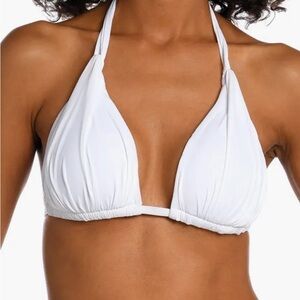 NWT. La Blanca White Bikini Top. Size 10